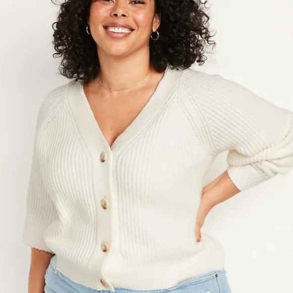 Brushed Shaker-Stitch Cardigan